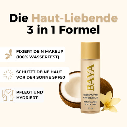 GlowFix - Fixierspray mit Sonnenschutz SPF50